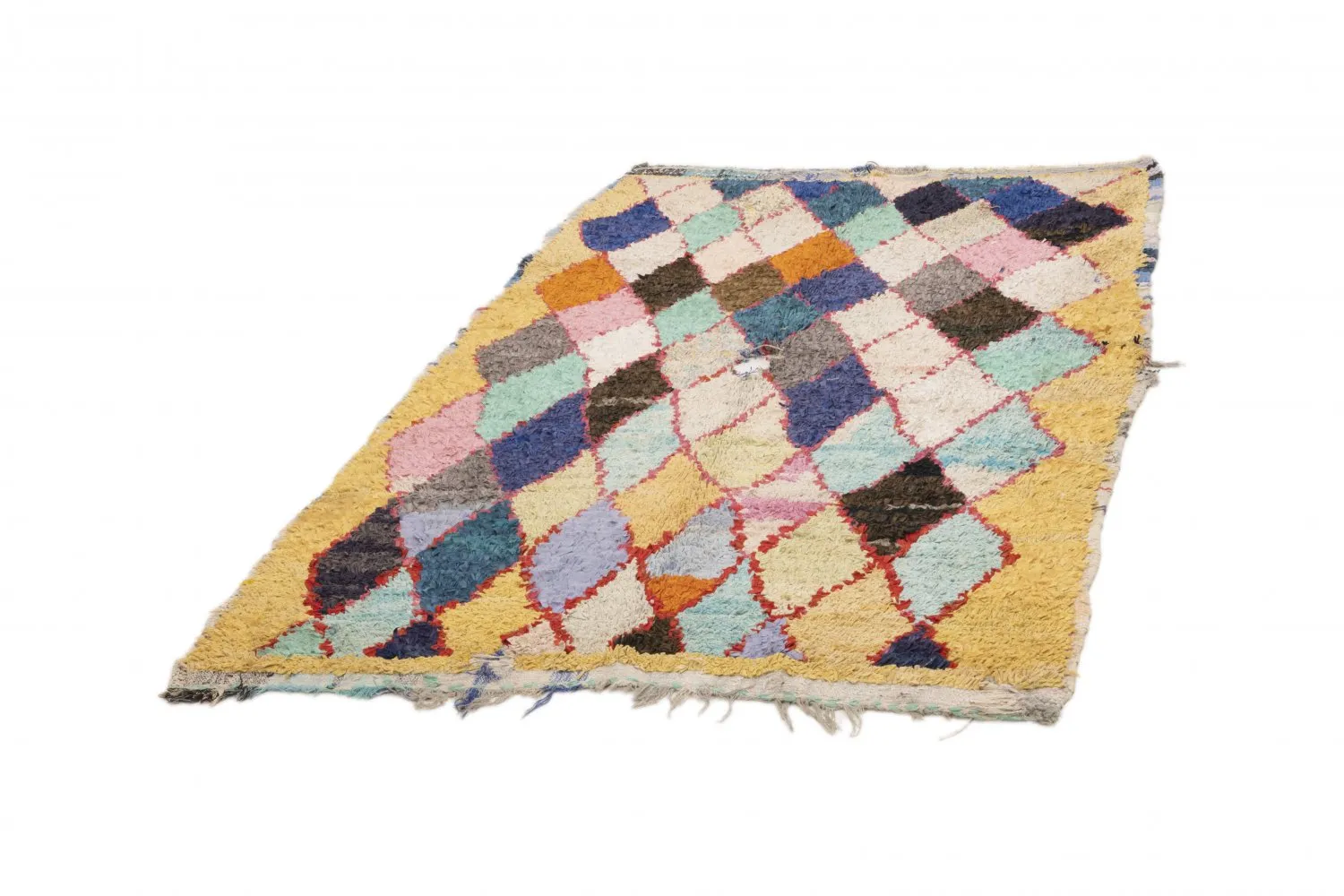 Marokkanischer Berber Teppich Boucherouite 200 x 120 cm
