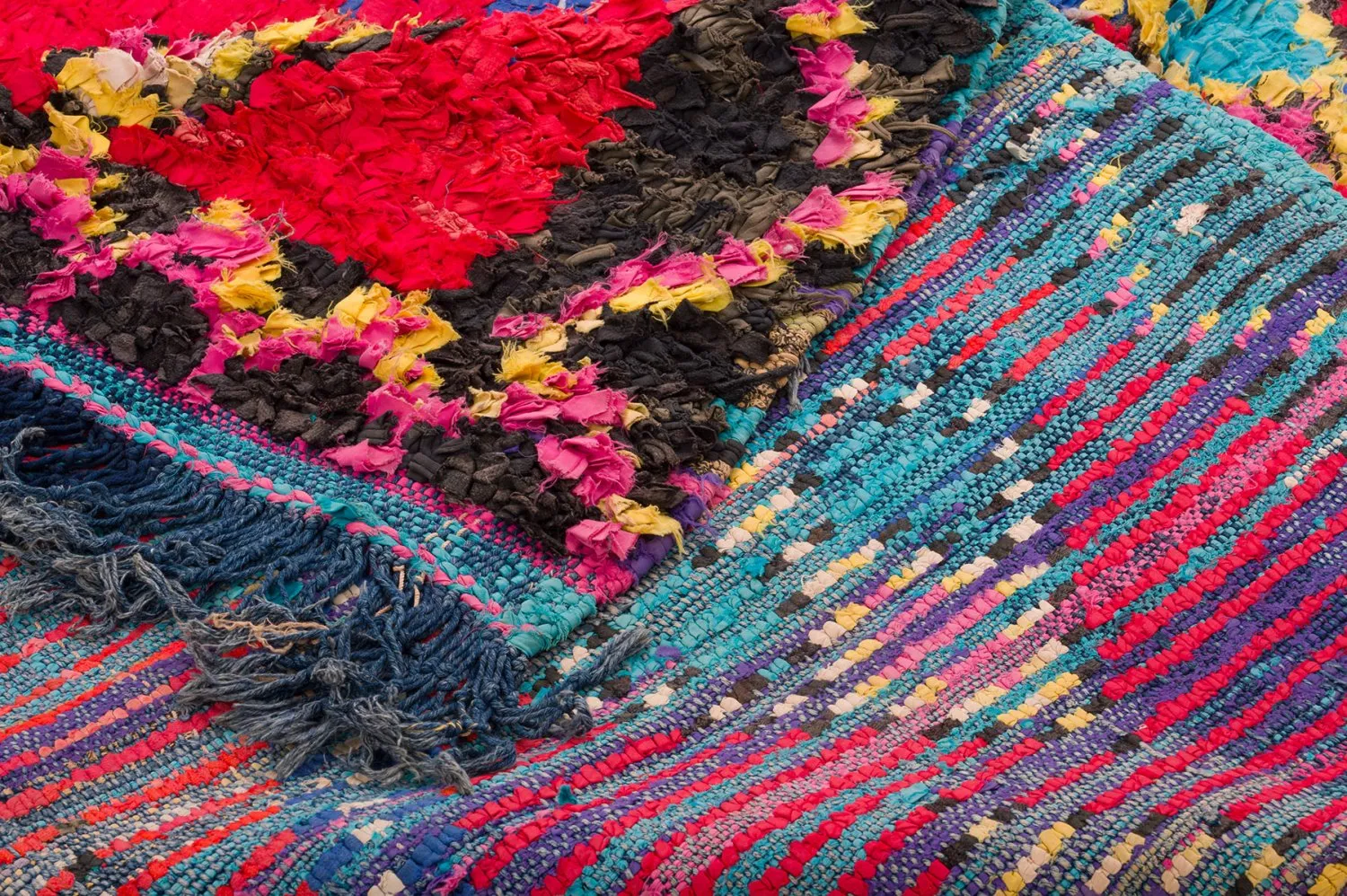 Marokkanischer Berber Teppich Boucherouite 170 x 300 cm