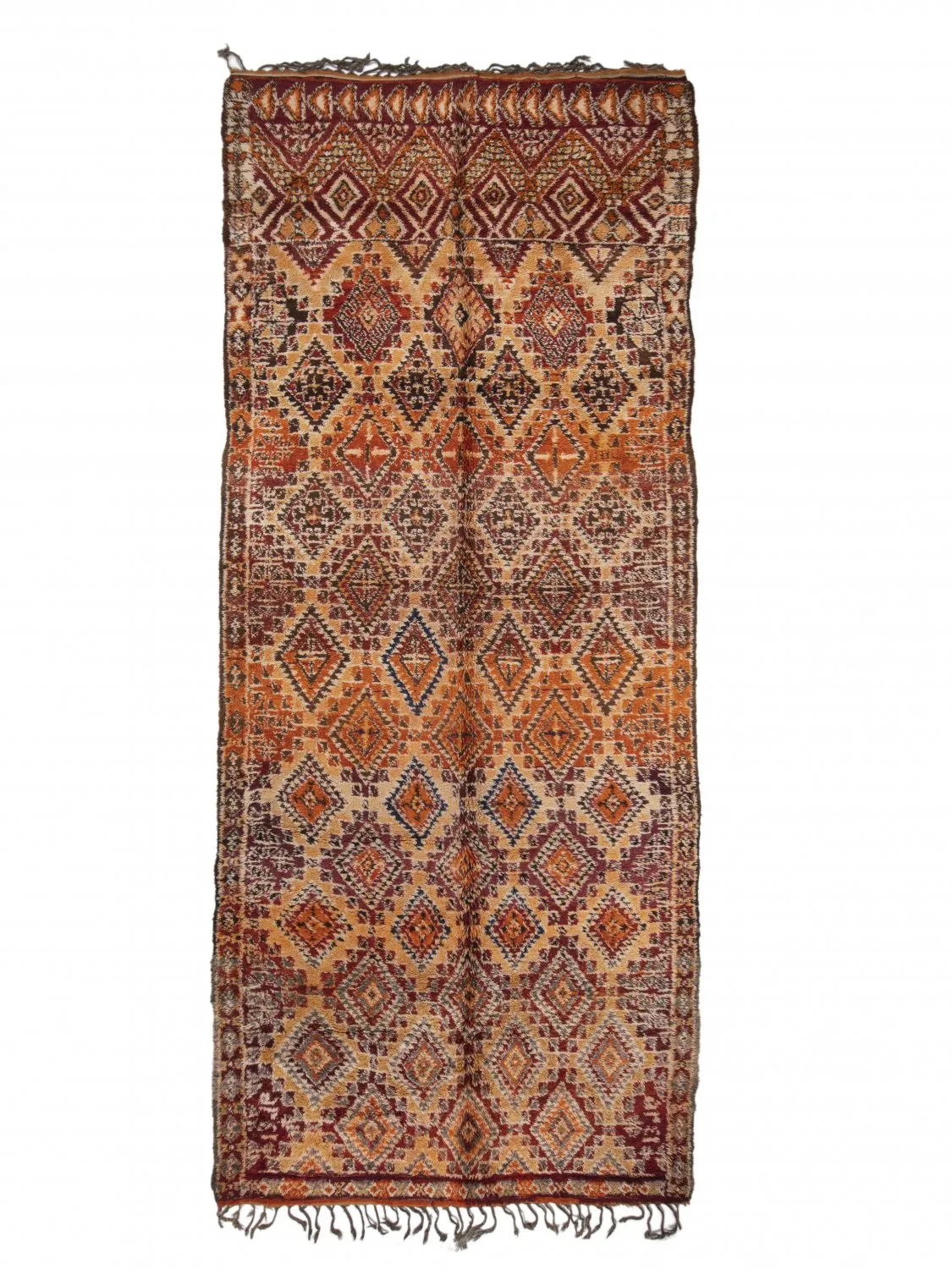 Kelim Marokkanische Berber Teppich Azilal Special Edition 520 x 210 cm