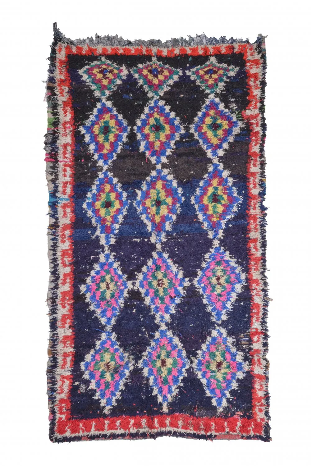 Marokkanischer Berber Teppich Boucherouite 265 x 140 cm