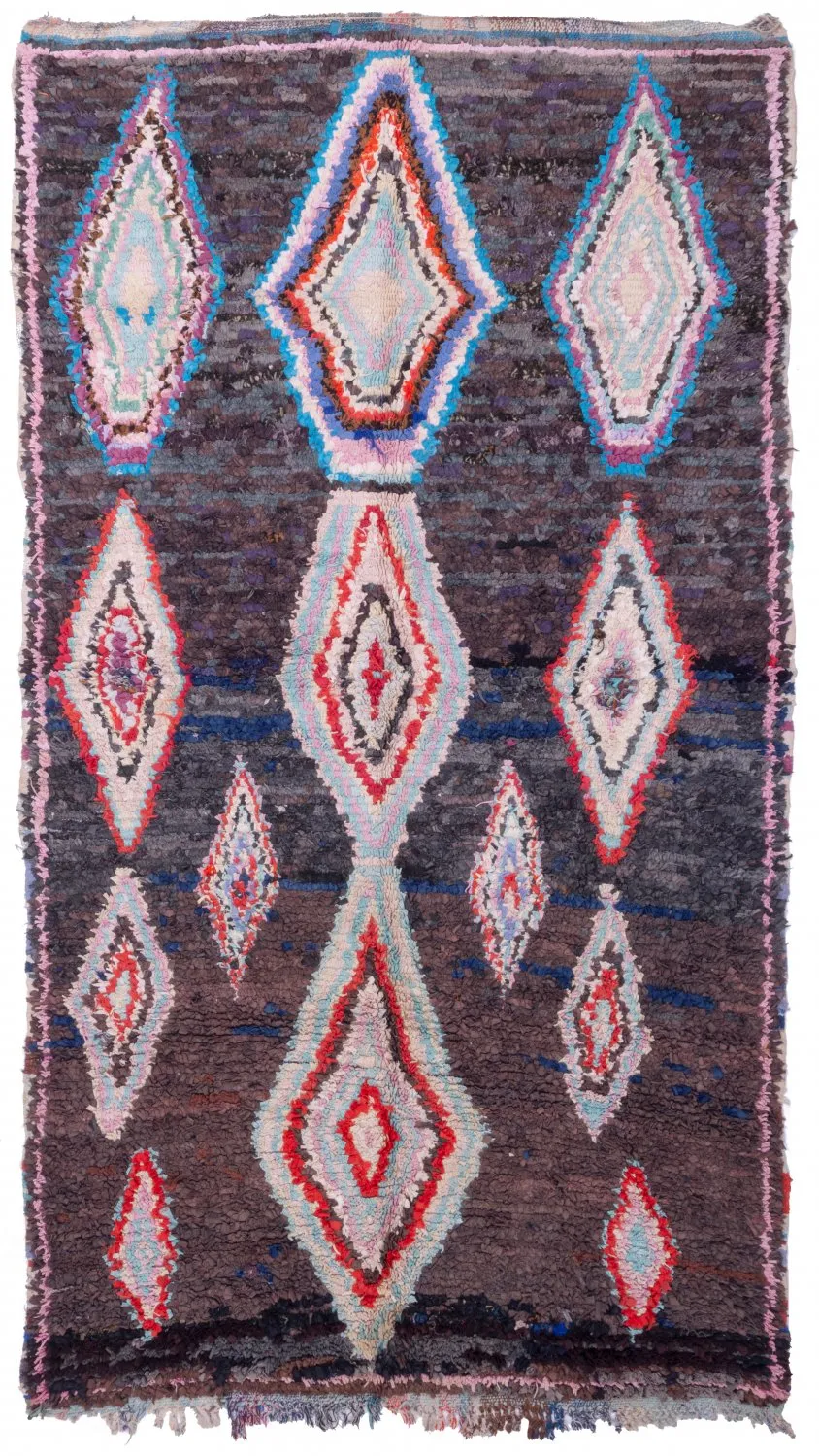 Marokkanischer Berber Teppich Boucherouite 270 x 150 cm