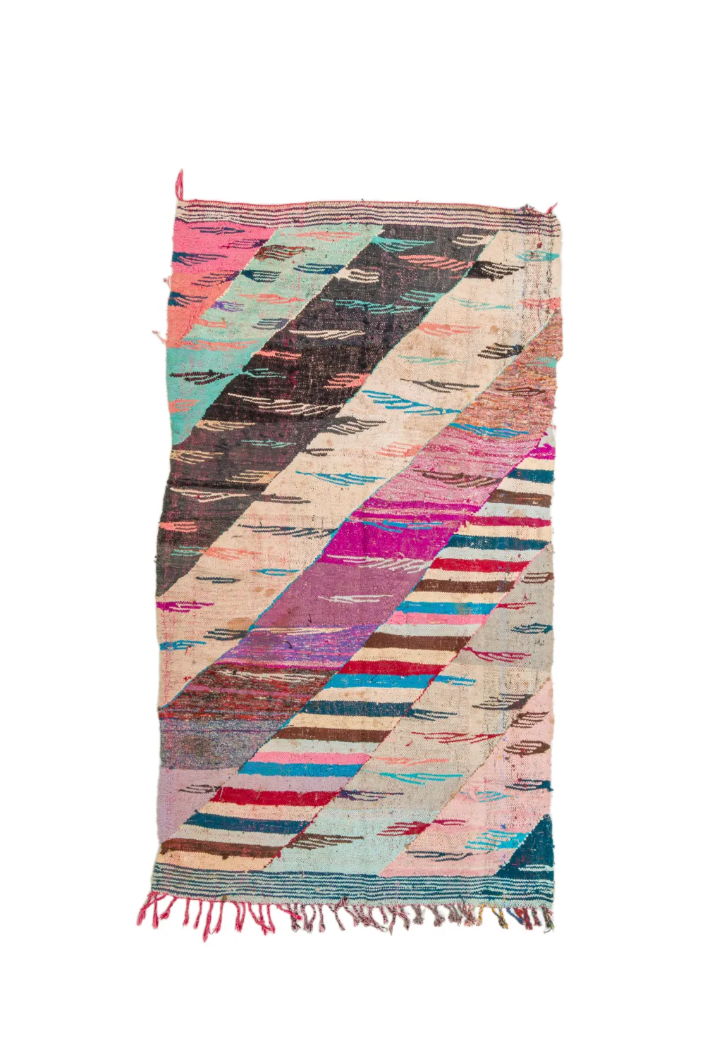 Marockansk Boucherouite-matta 135 x 245 cm