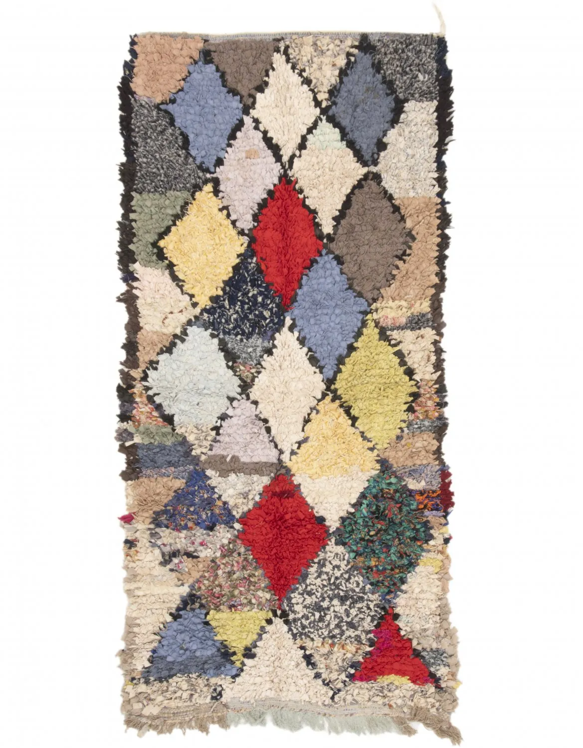 Marokkanischer Berber Teppich Boucherouite 190 x 100 cm