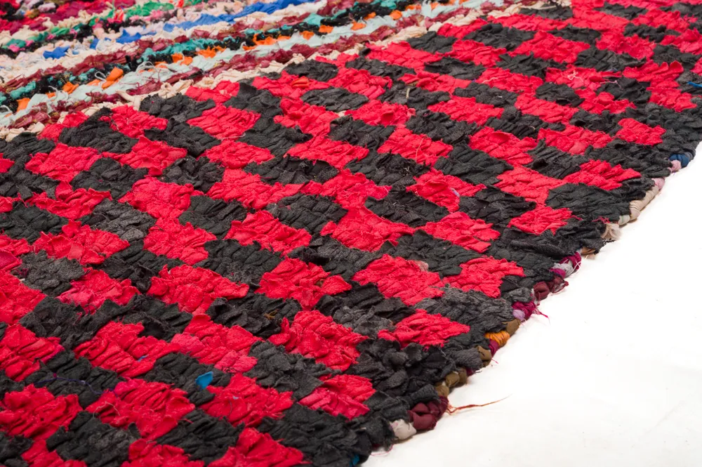 Marokkanischer Berber Teppich Boucherouite 255 x 145 cm