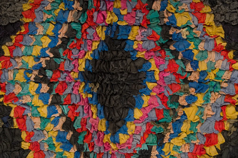 Marokkanischer Berber Teppich Boucherouite 285 x 120 cm