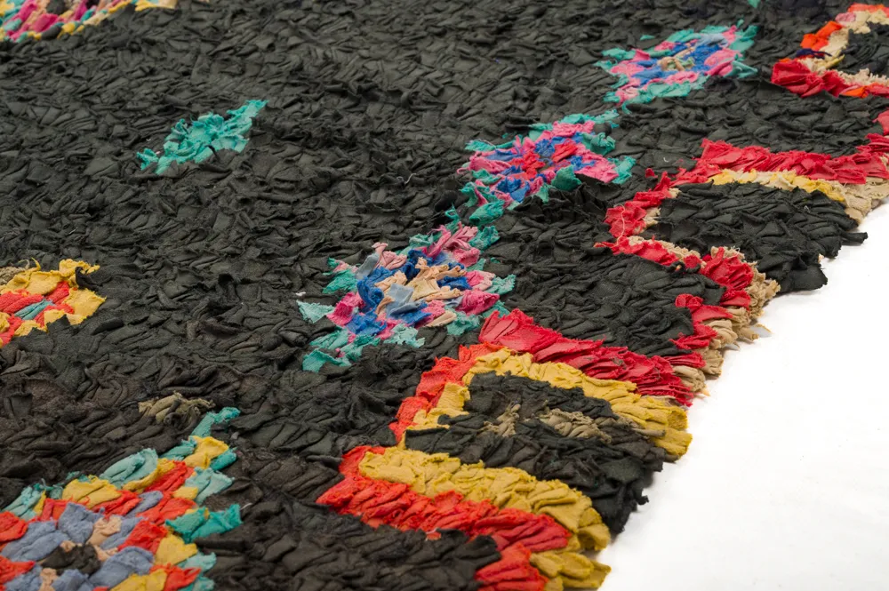 Marokkanischer Berber Teppich Boucherouite 285 x 120 cm