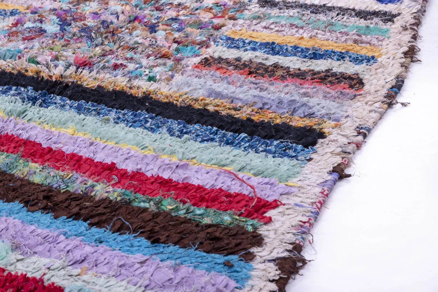 Marokkanischer Berber Teppich Boucherouite 280 x 110 cm