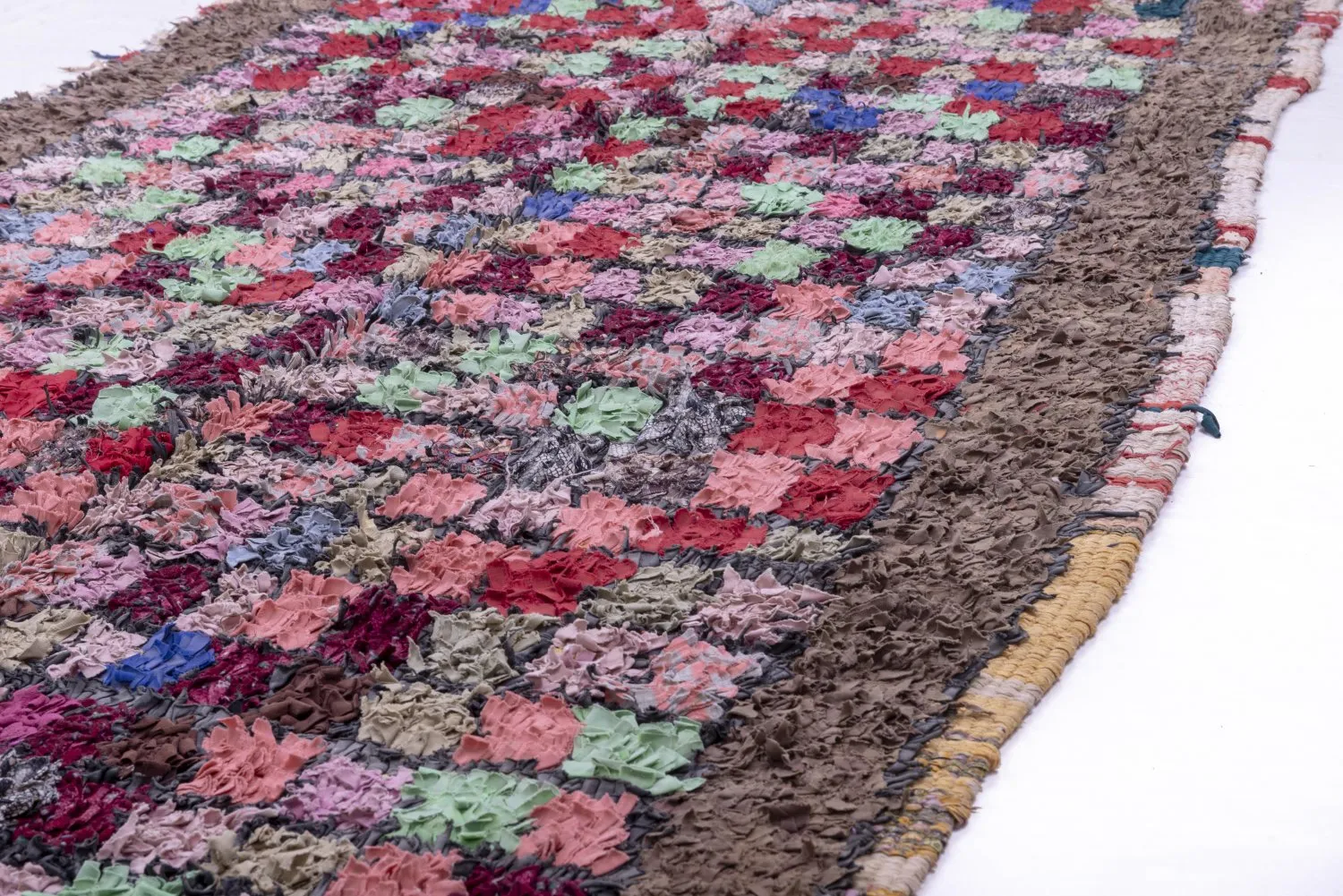 Marokkanische Berber Teppich Boucherouite 285 x 125 cm