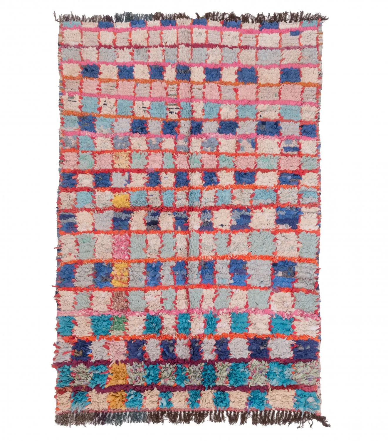 Marokkanischer Berber Teppich Boucherouite 195 x 130 cm