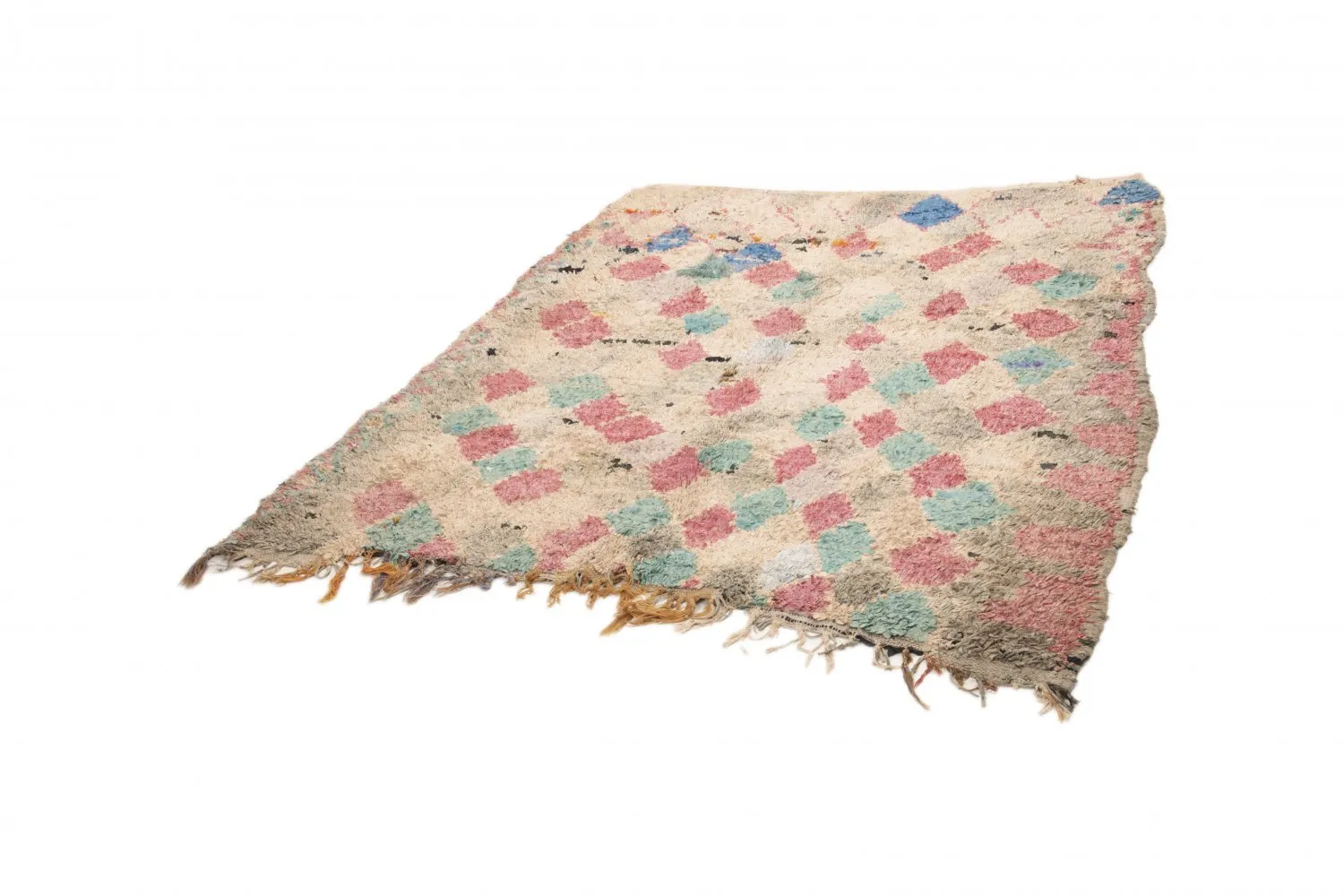 Marokkanischer Berber Teppich Boucherouite 205 x 170 cm