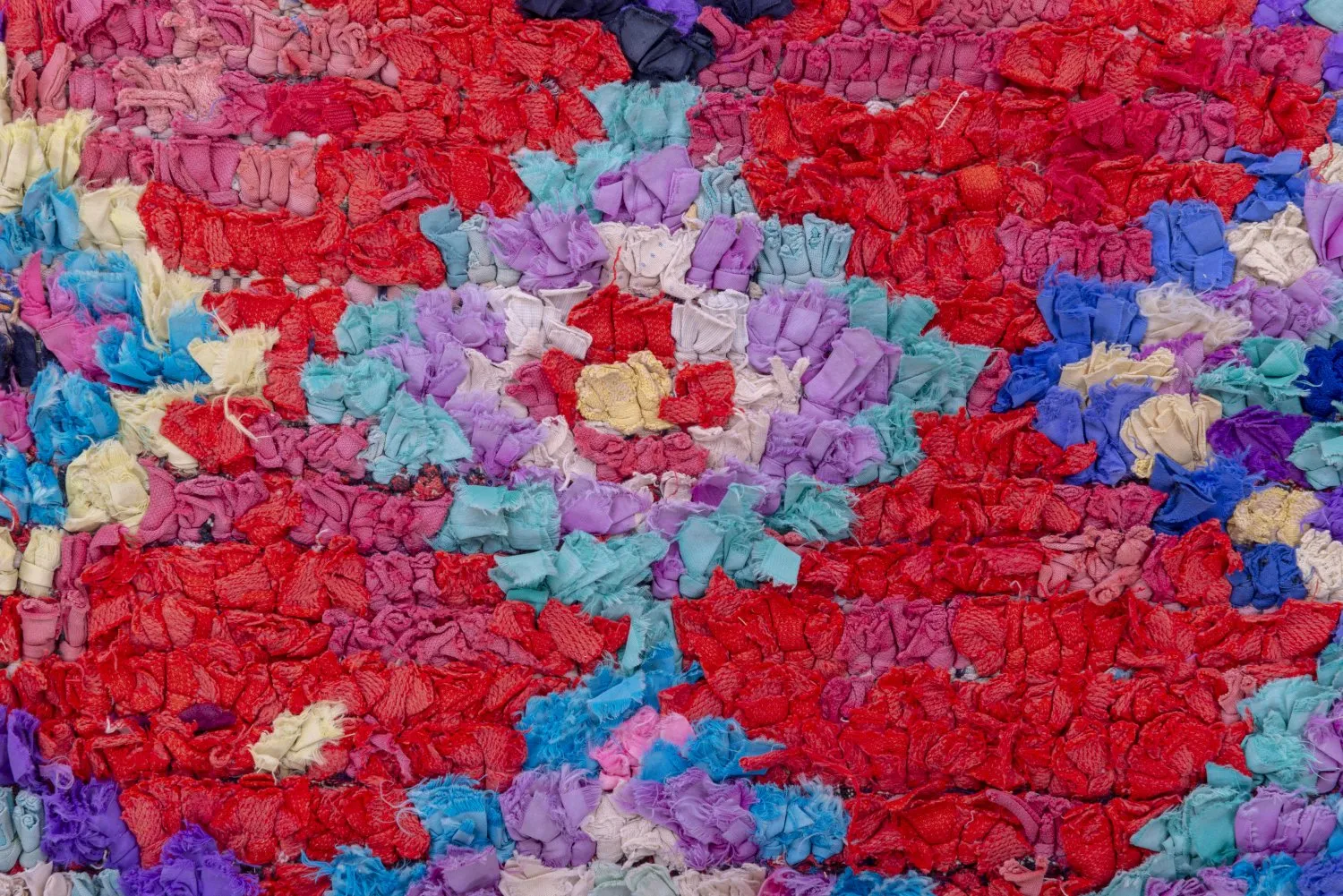 Marokkanischer Berber Teppich Boucherouite 245 x 150 cm