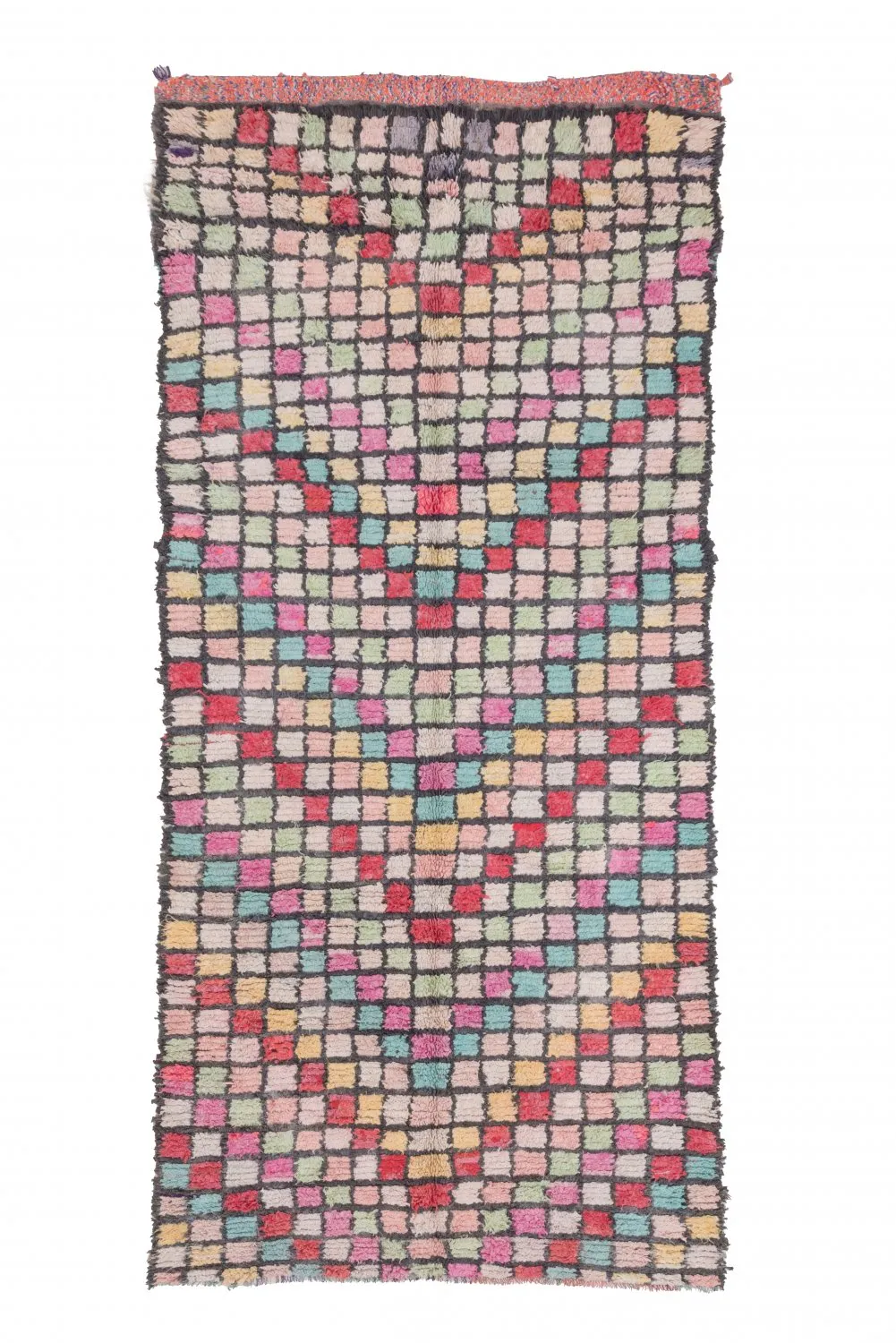 Marokkanischer Berber Teppich Boucherouite 275 x 125 cm
