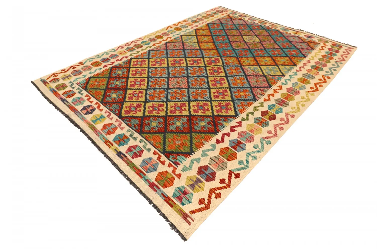 Orientalischer Kelim-Teppich 257 x 184 cm