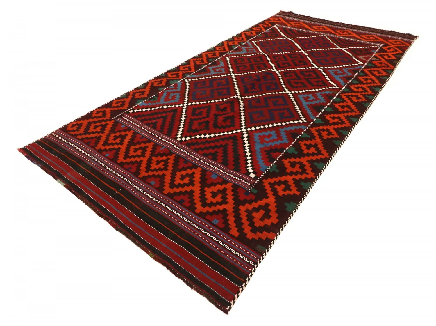 Orientalischer Kelim-Teppich 377 x 179 cm