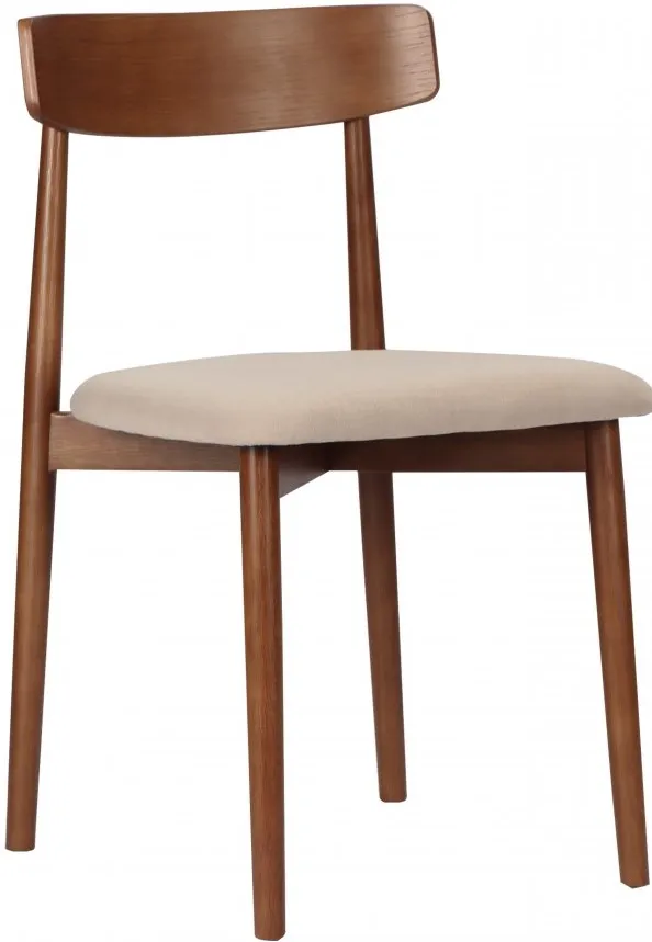 Stuhl - Ystad (nussbaum/beige) - 2 Stck.