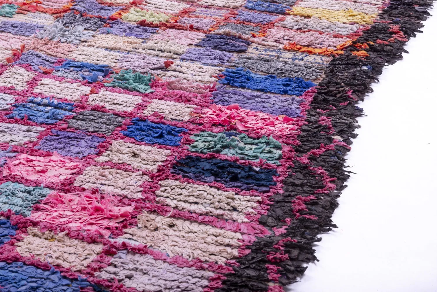 Marokkanische Berber Teppich Boucherouite 290 x 150 cm