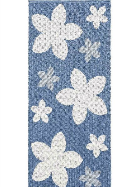 Kunststoffteppiche - Der Horred-Teppich Flower (blau)