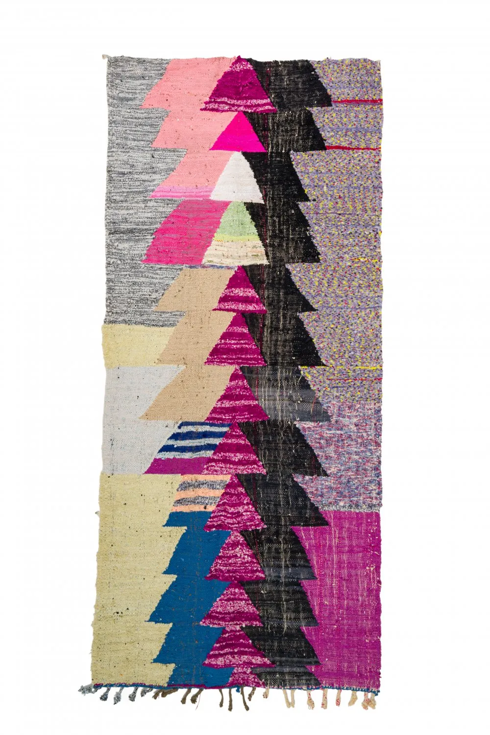 Marokkanischer Berber Teppich Boucherouite 125 x 290 cm
