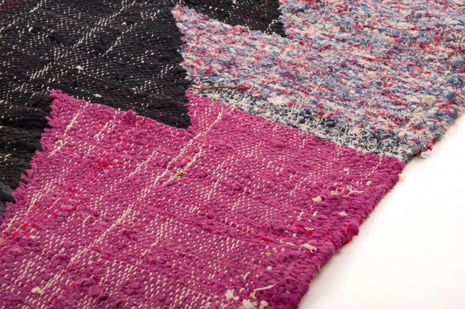 Marokkanischer Berber Teppich Boucherouite 125 x 290 cm