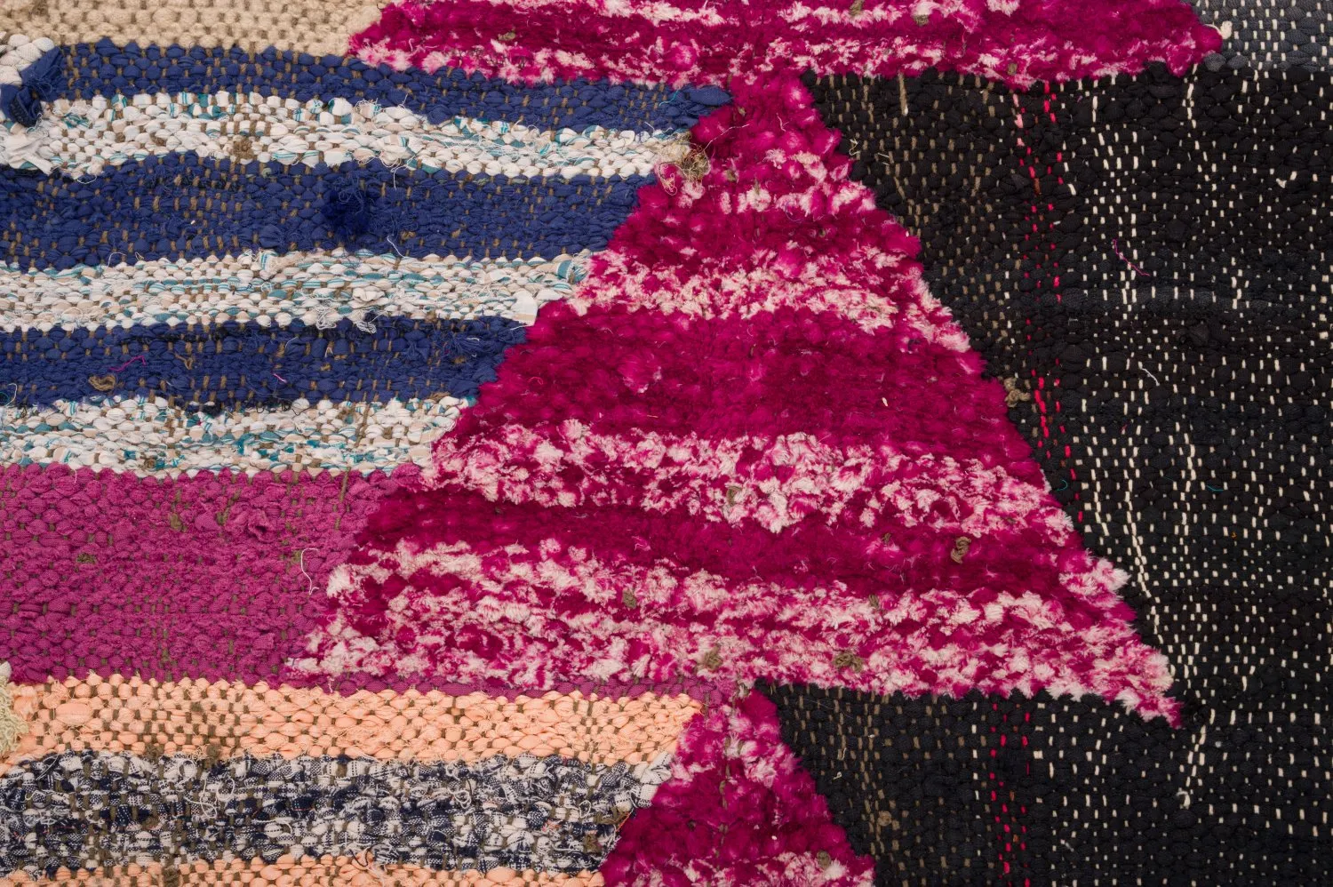 Marokkanischer Berber Teppich Boucherouite 125 x 290 cm