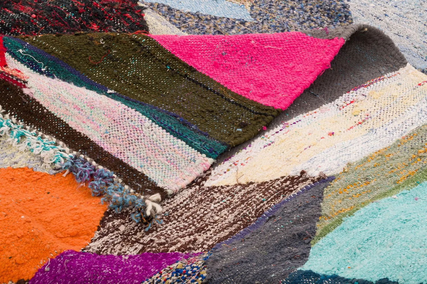 Marokkanischer Berber Teppich Boucherouite 145 x 295 cm