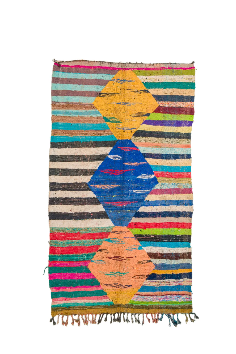 Marockansk Boucherouite-matta 135 x 230 cm