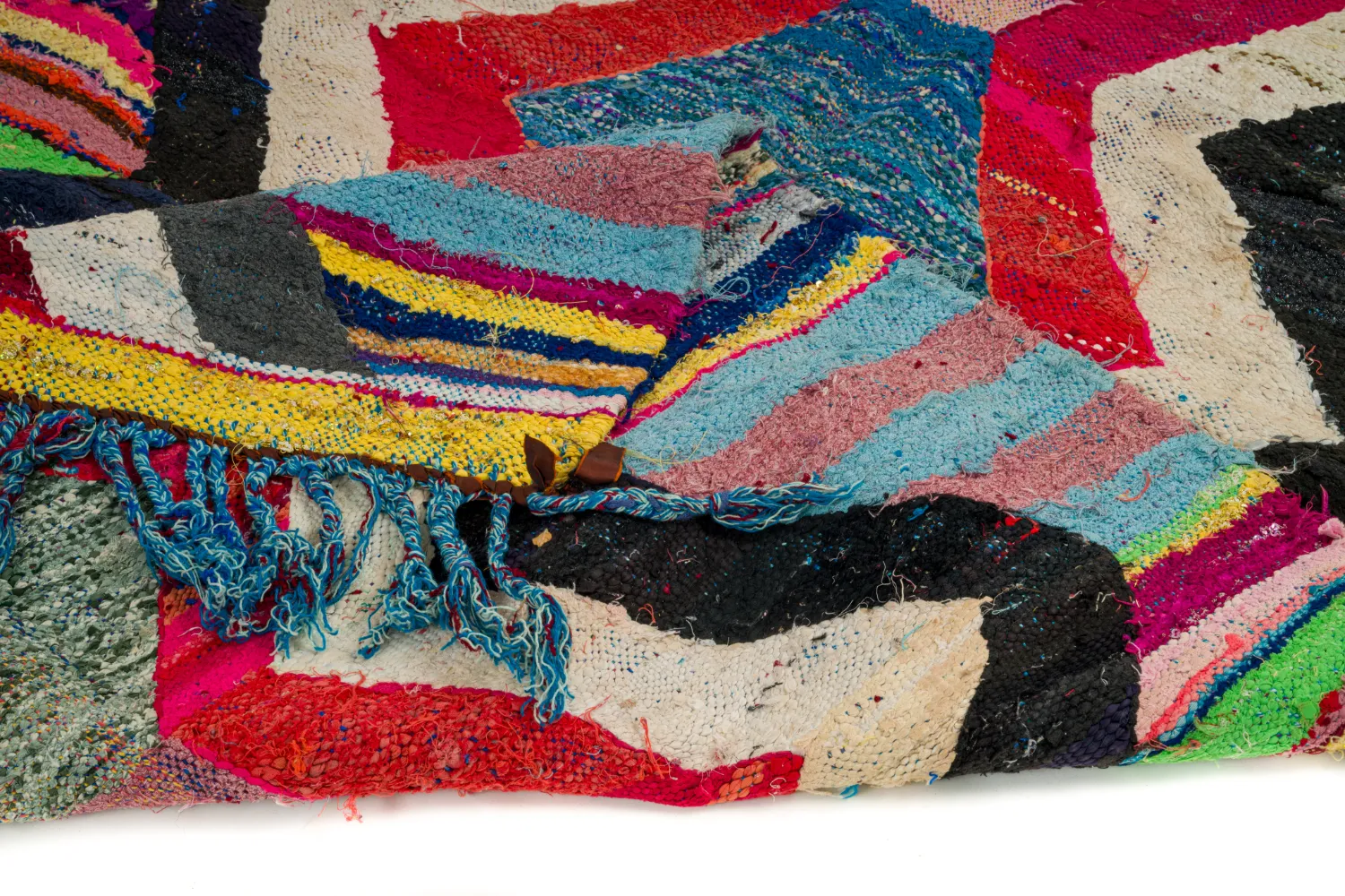 Marockansk Boucherouite-matta 125 x 265 cm