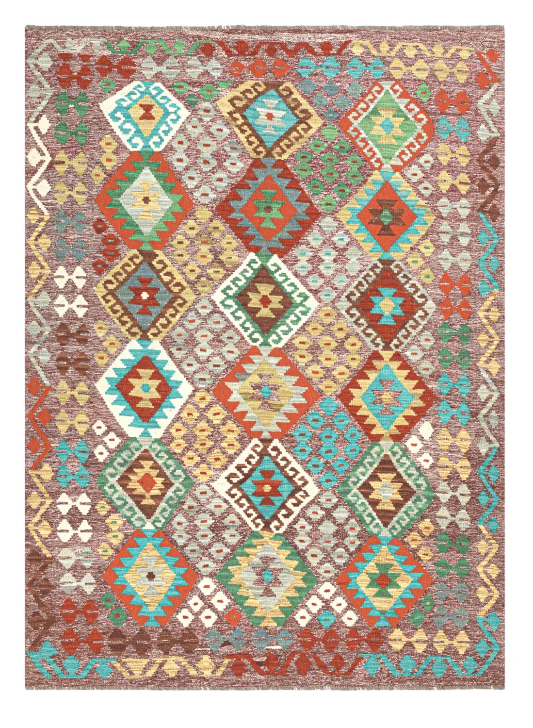 Orientalischer Teppich - Vegi Kelim Hand Woven - 174 x 241 cm