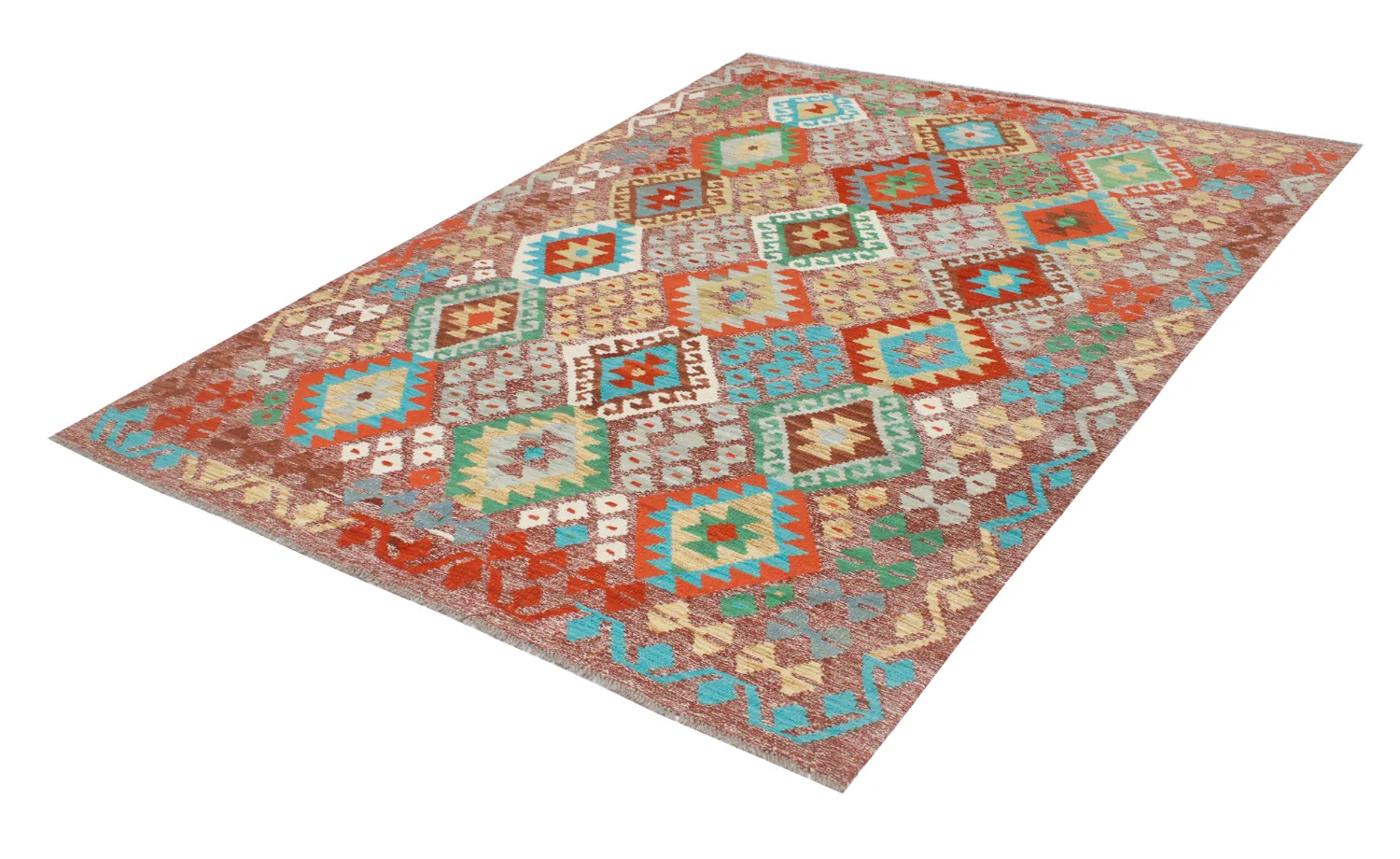 Orientalischer Teppich - Vegi Kelim Hand Woven - 174 x 241 cm