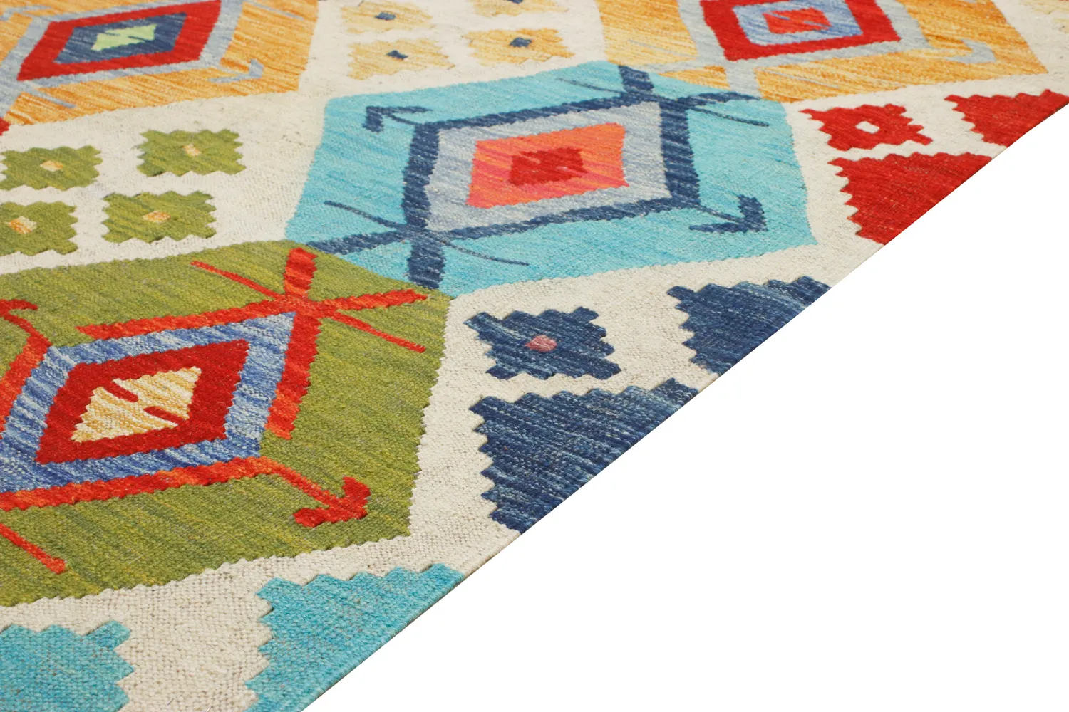 Orientalischer Teppich - Vegi Kelim Hand Woven - 114 x 172 cm