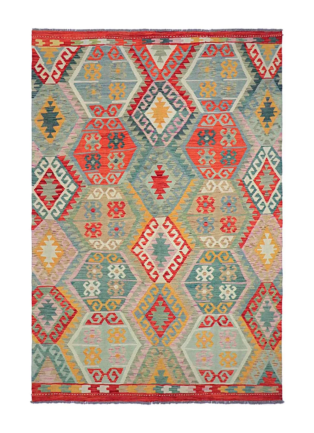 Orientalischer Teppich - Vegi Kelim Hand Woven - 171 x 253 cm