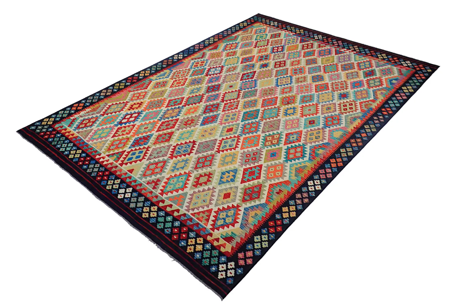 Orientalischer Teppich - Vegi Kelim Hand Woven - 303 x 393 cm