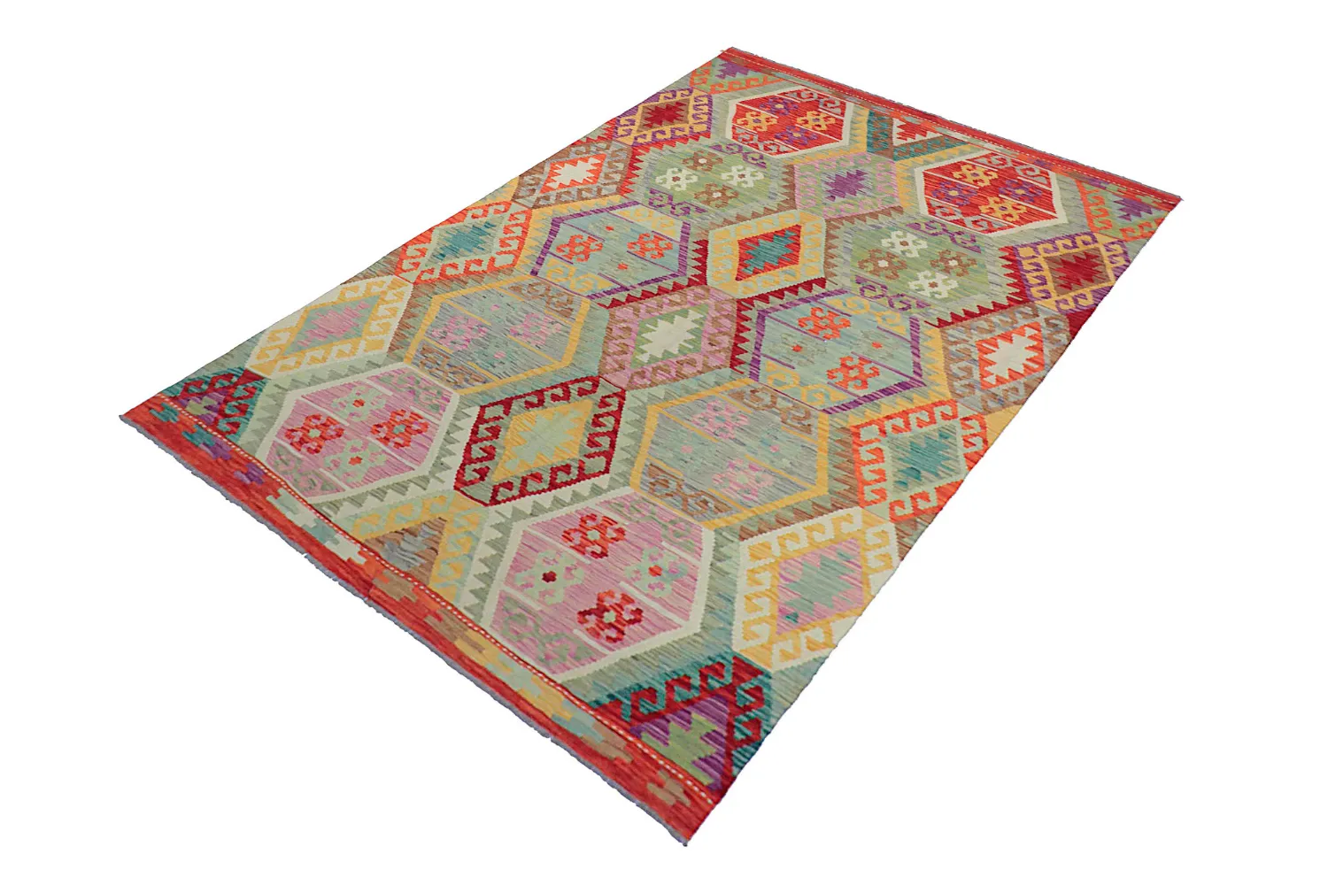 Orientalischer Teppich - Vegi Kelim Hand Woven - 172 x 256 cm