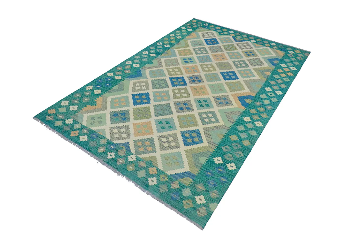 Orientalischer Teppich - Vegi Kelim Hand Woven - 169 x 248 cm