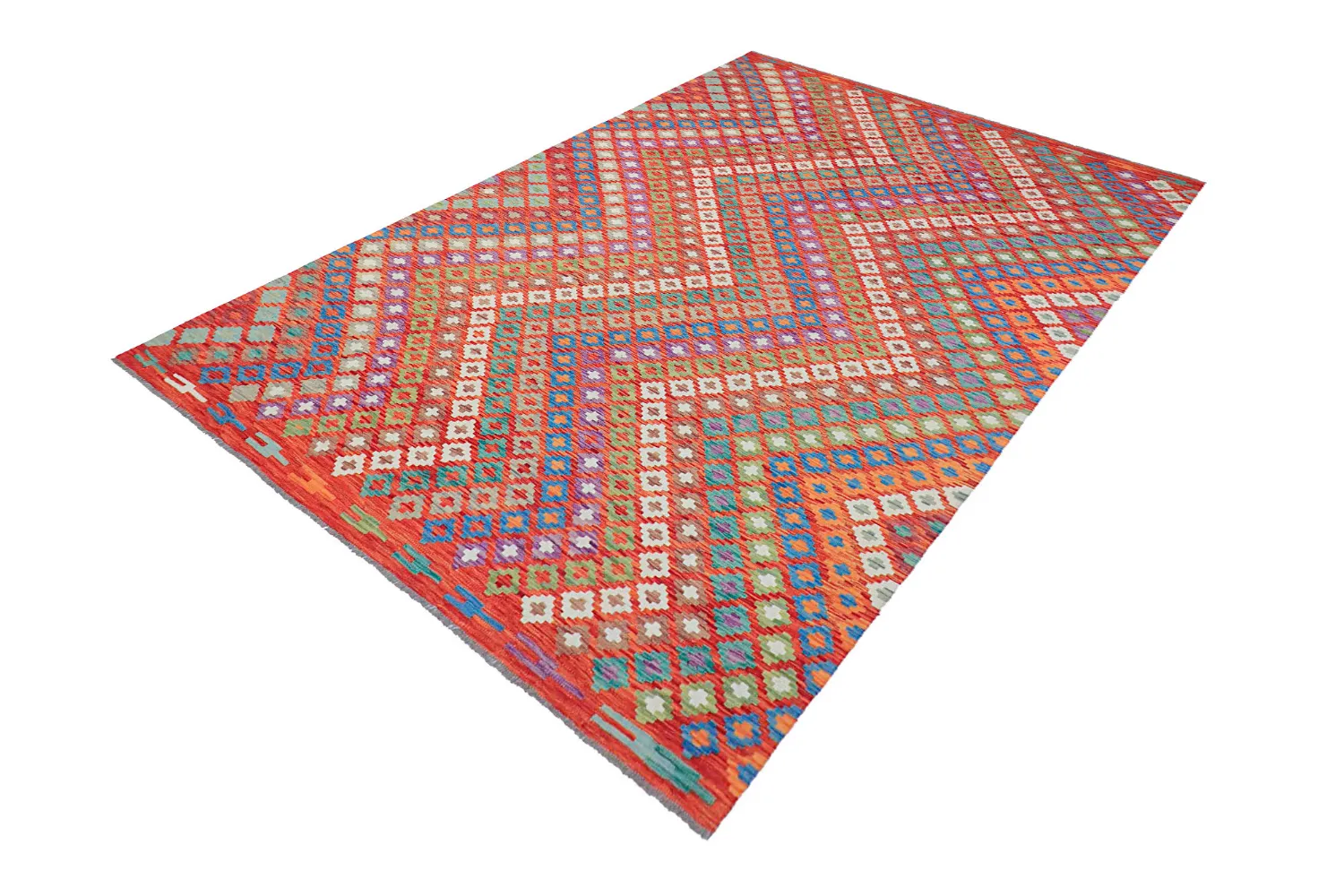 Orientalischer Teppich - Vegi Kelim Hand Woven - 207 x 301 cm