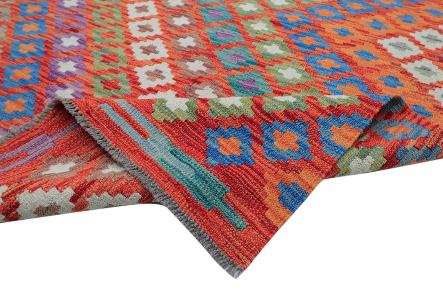 Orientalischer Teppich - Vegi Kelim Hand Woven - 207 x 301 cm