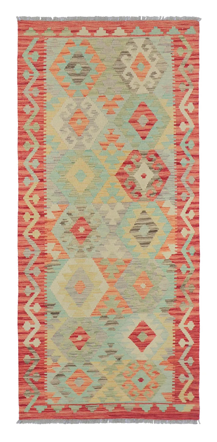 Orientalischer Teppich - Vegi Kelim Hand Woven - 88 x 199 cm
