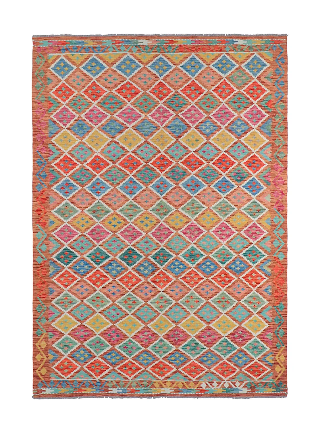 Orientalischer Teppich - Vegi Kelim Hand Woven - 202 x 294 cm