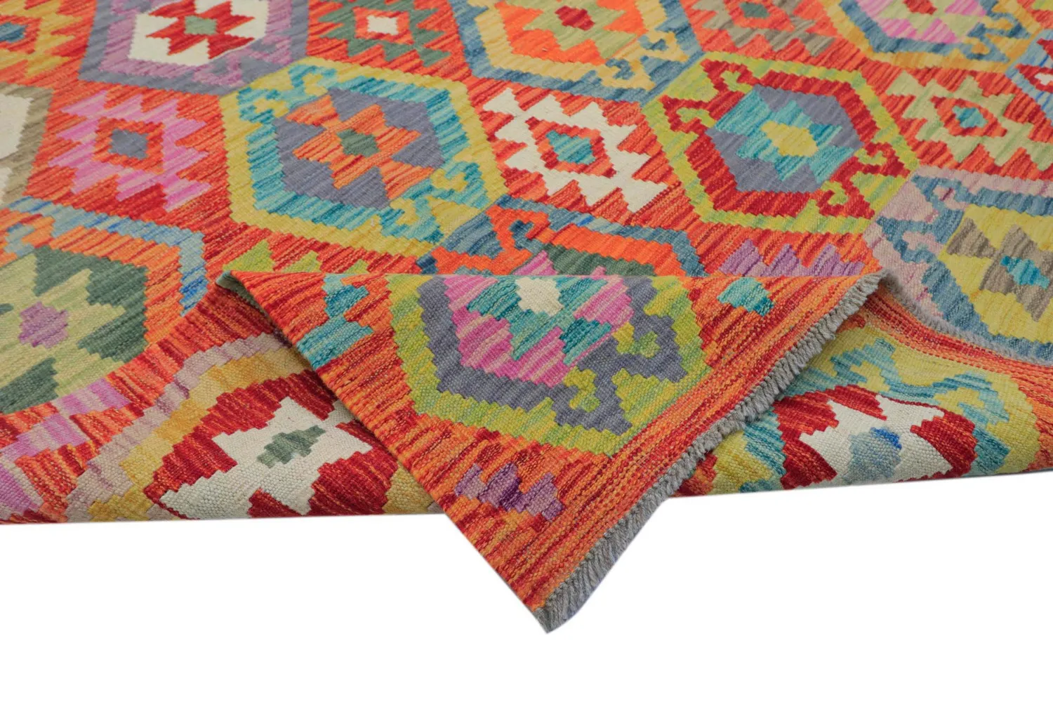 Orientalischer Teppich - Vegi Kelim Hand Woven - 203 x 296 cm