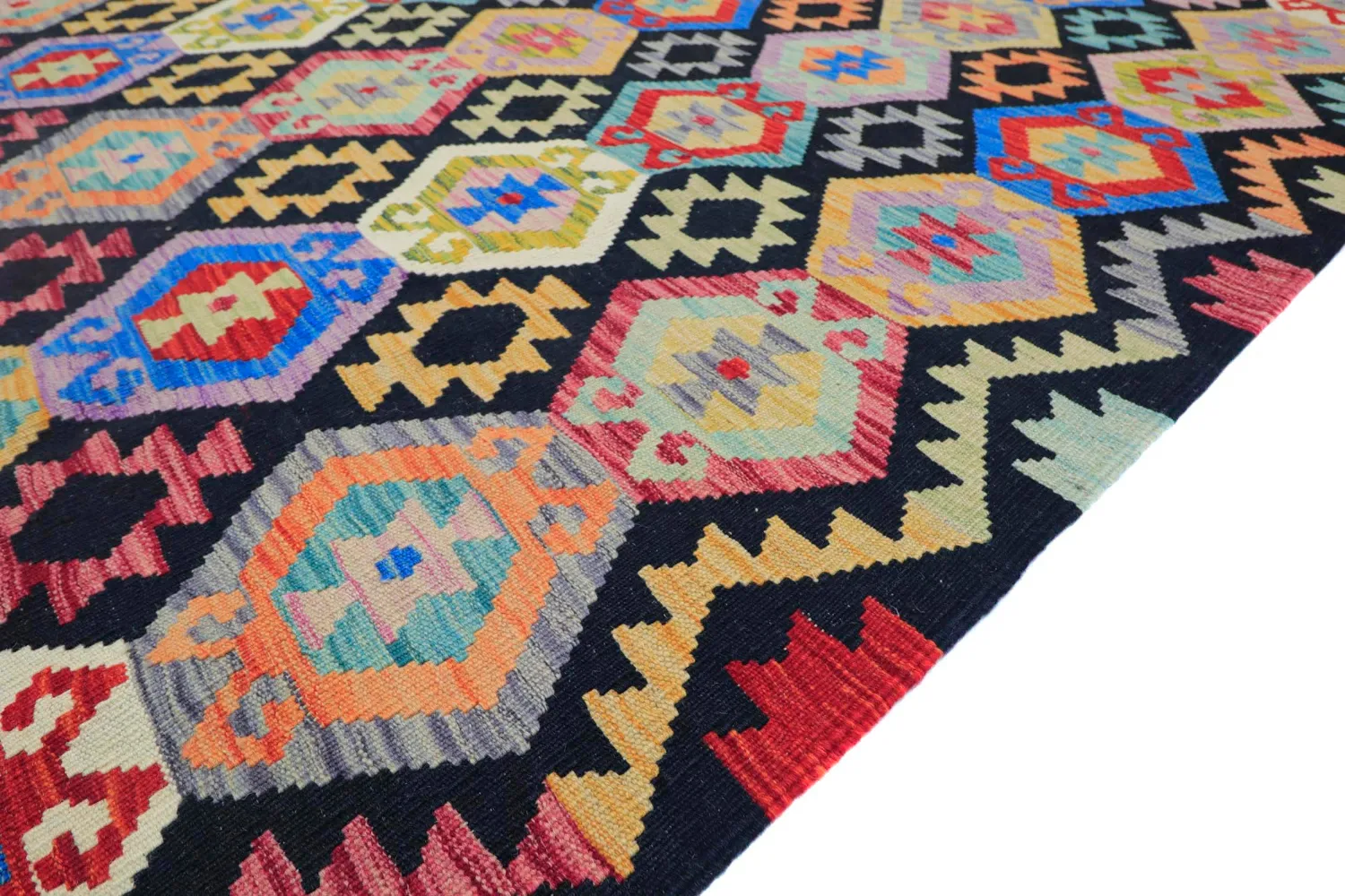 Orientalischer Teppich - Vegi Kelim Hand Woven - 204 x 294 cm