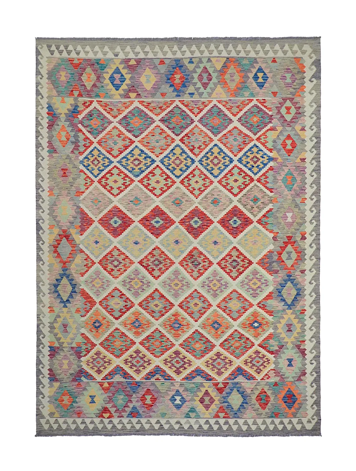Orientalischer Teppich - Vegi Kelim Hand Woven - 207 x 291 cm
