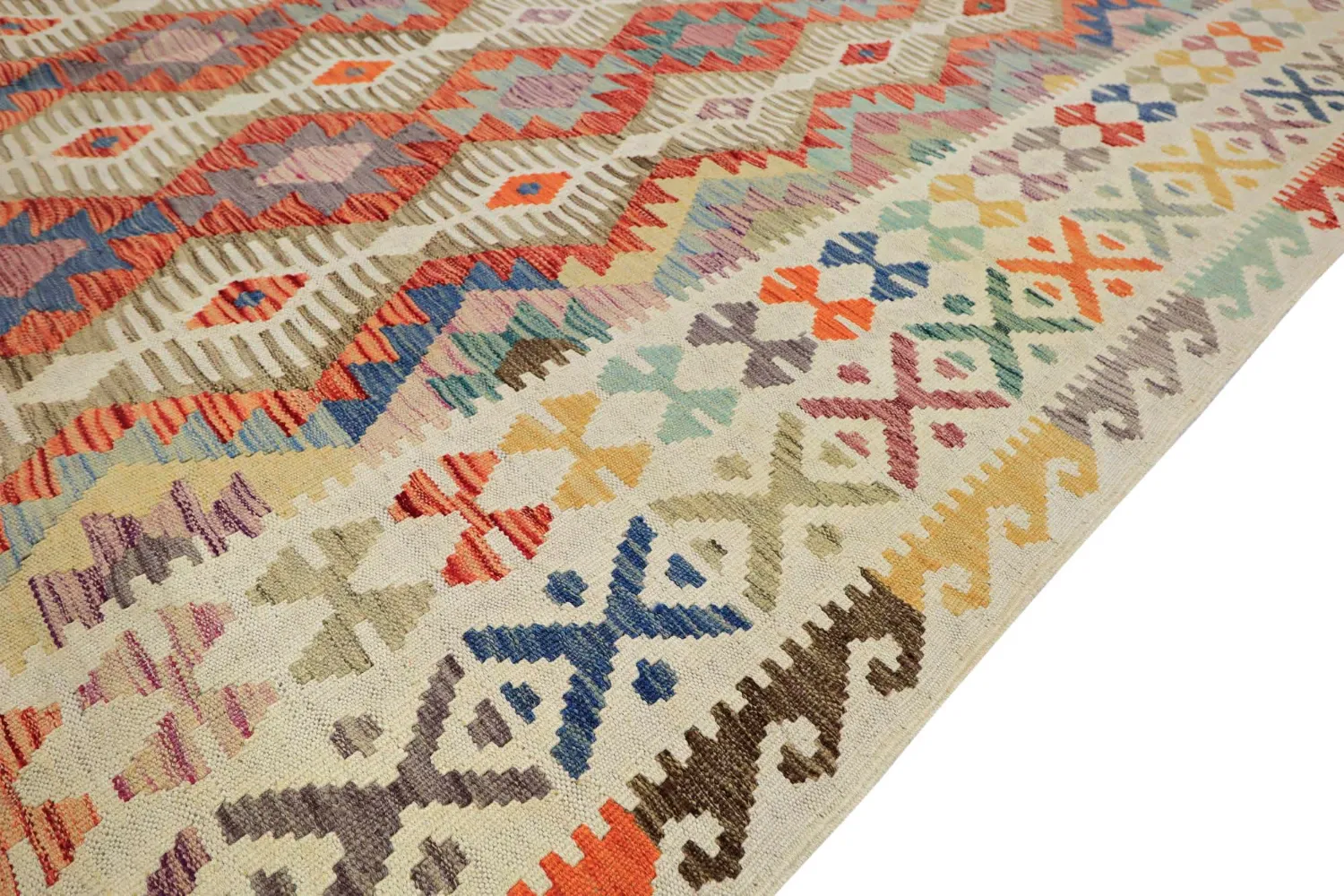 Orientalischer Teppich - Vegi Kelim Hand Woven - 202 x 293 cm