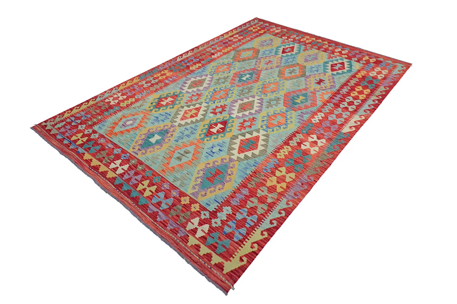 Orientalischer Teppich - Vegi Kelim Hand Woven - 199 x 295 cm