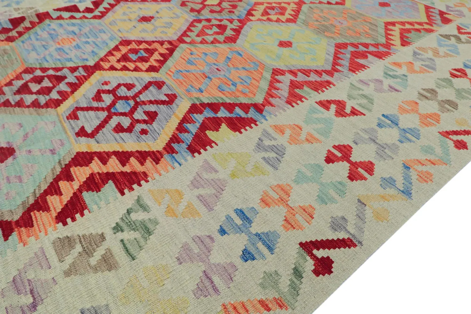 Orientalischer Teppich - Vegi Kelim Hand Woven - 176 x 247 cm