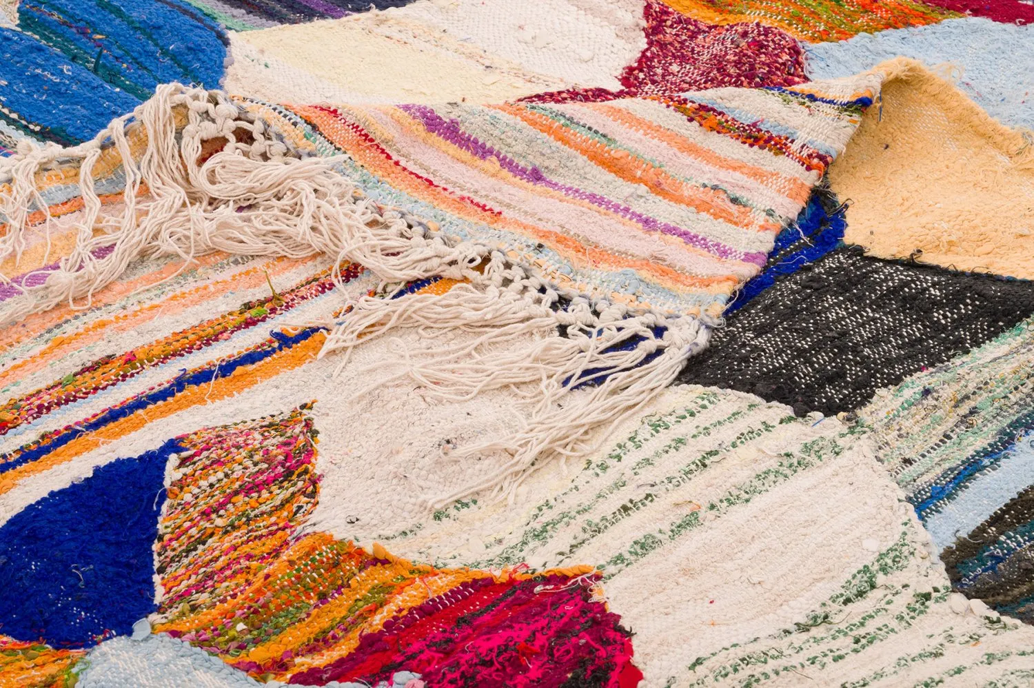 Marokkanischer Berber Teppich Boucherouite 155 x 325 cm