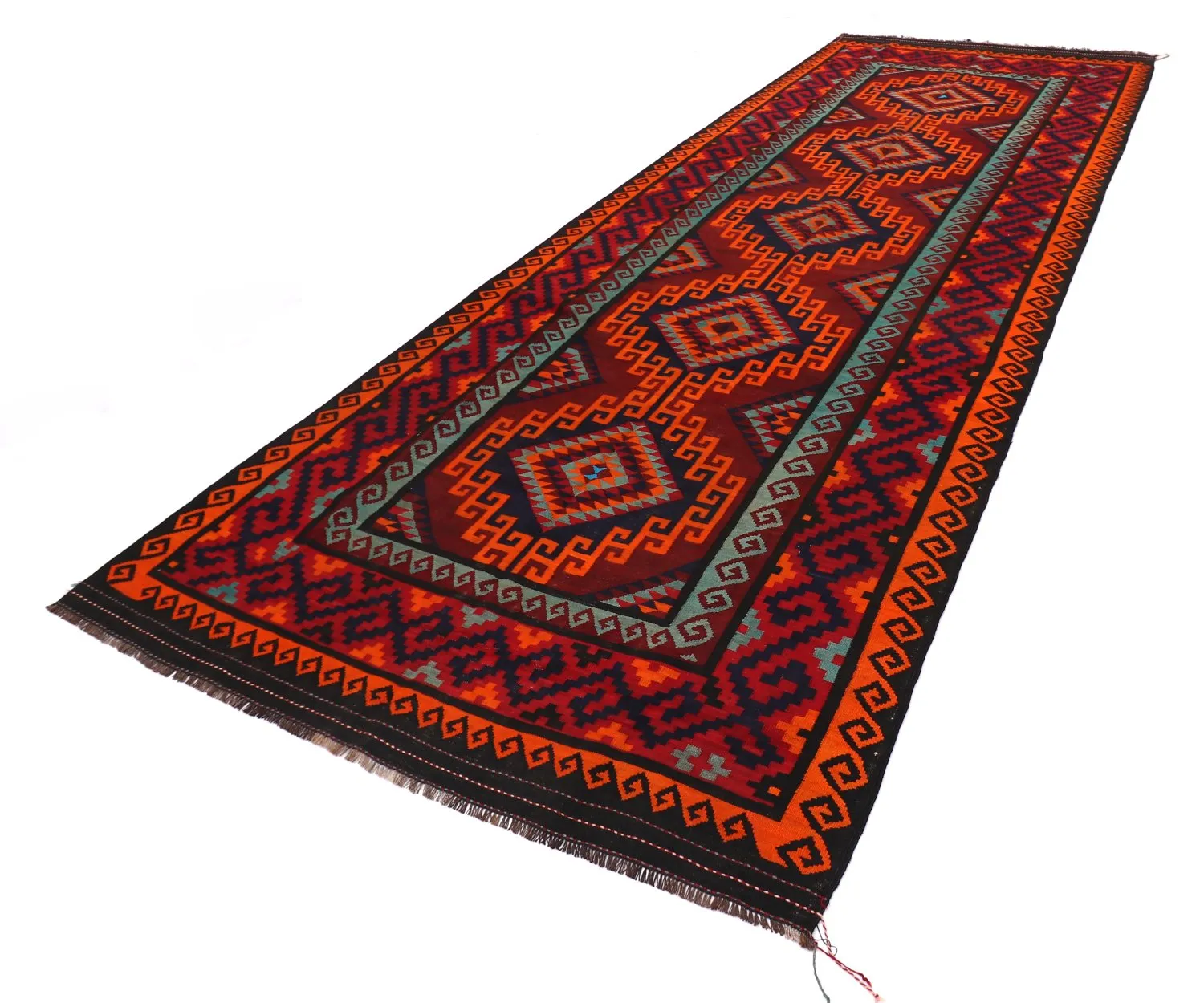 Orientalischer Kelim-Teppich 424 x 175 cm