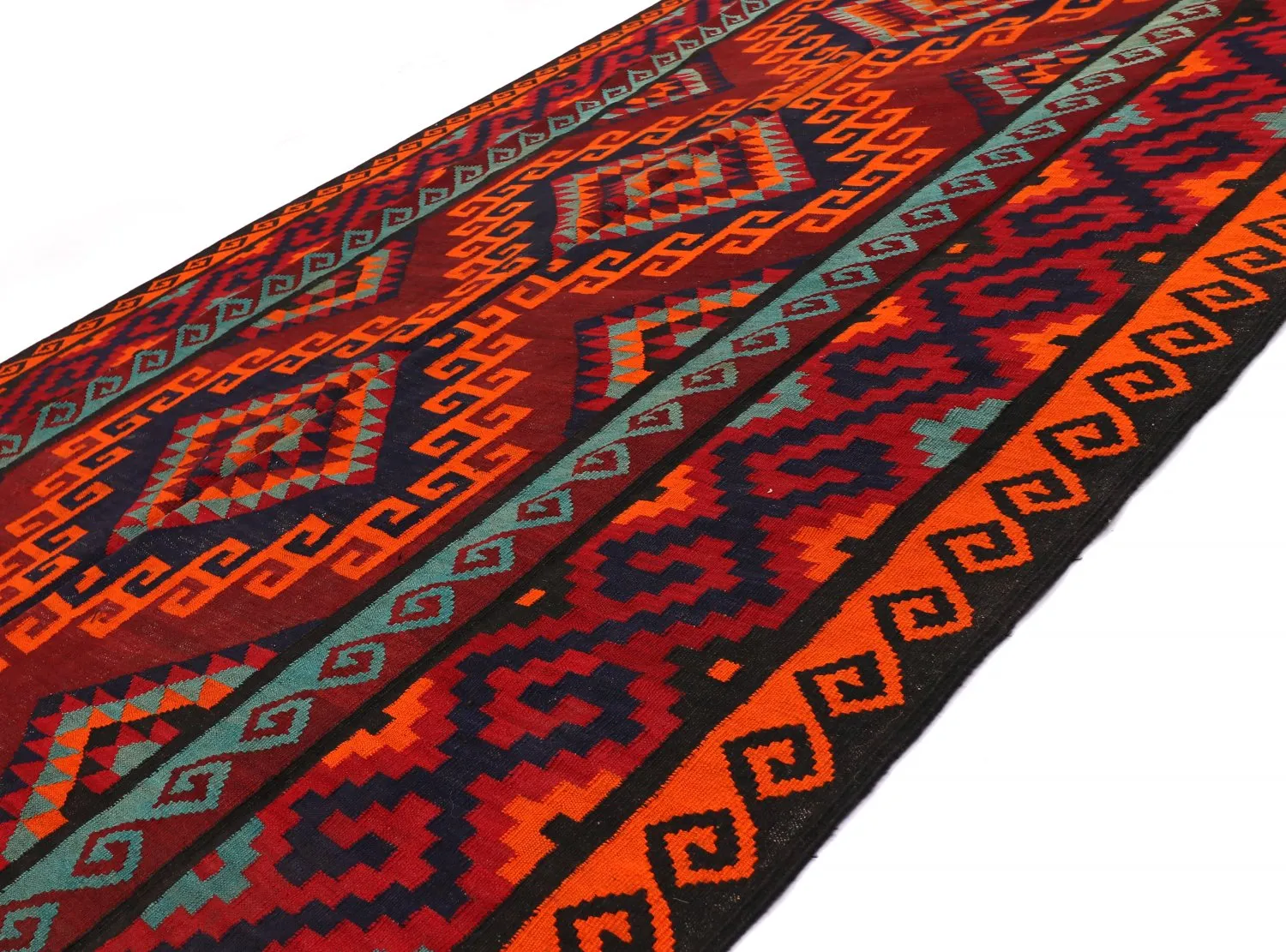 Orientalischer Kelim-Teppich 424 x 175 cm