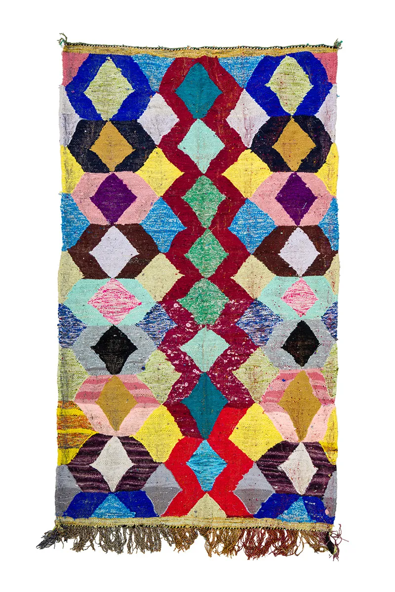Marokkanischer Berber Teppich Boucherouite 150 x 255 cm