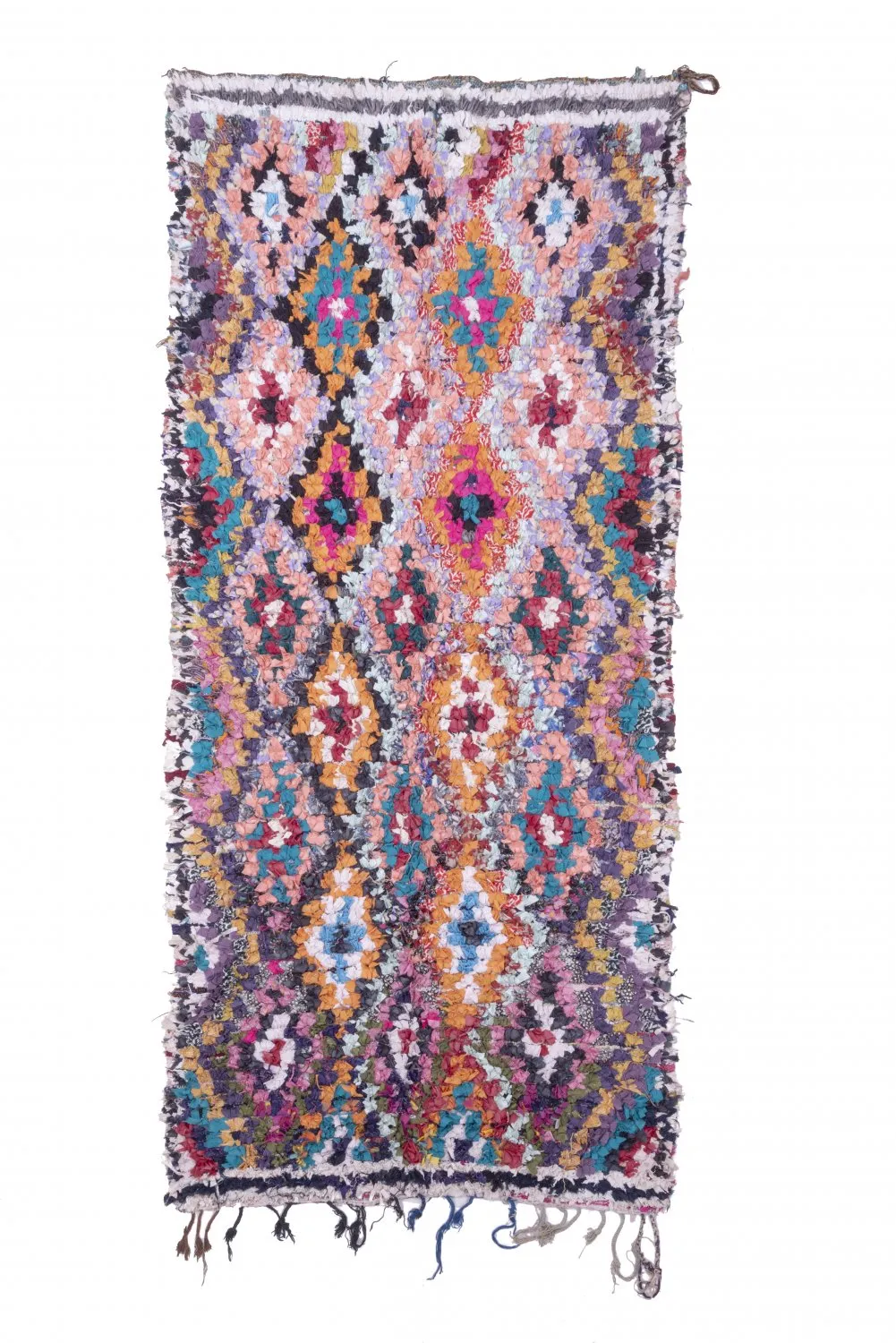 Marokkanischer Berber Teppich Boucherouite 275 x 120 cm