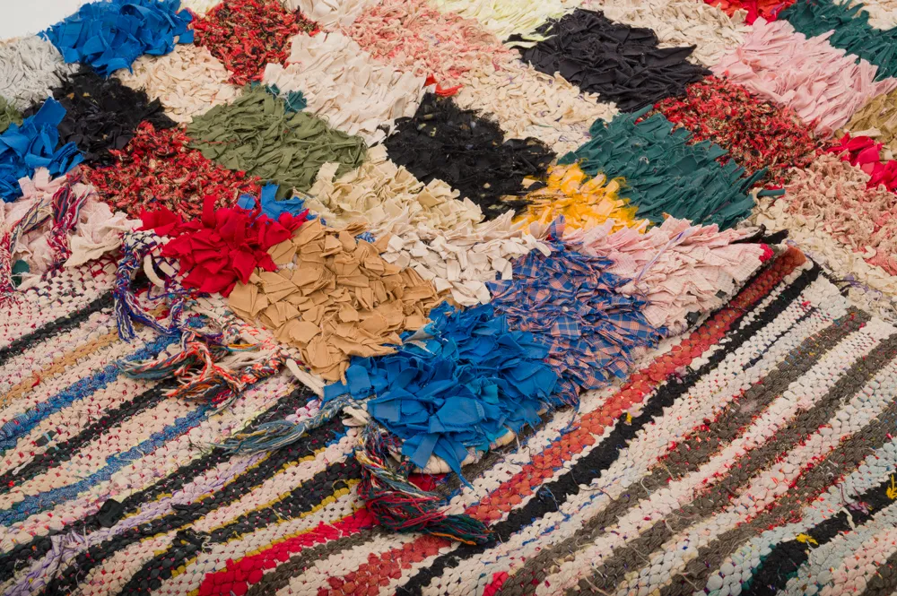 Marokkanischer Berber Teppich Boucherouite 280 x 155 cm